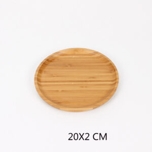 Round Bamboo Serving Tray — 20 cm