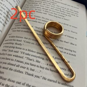 Metal Page Holders — Gold, Set of 2