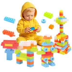 Colorful Building Blocks with Wheels — 150 Pieces
