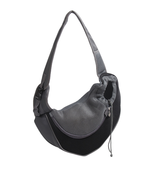 Mesh Pet Carrier Sling — Black, Small