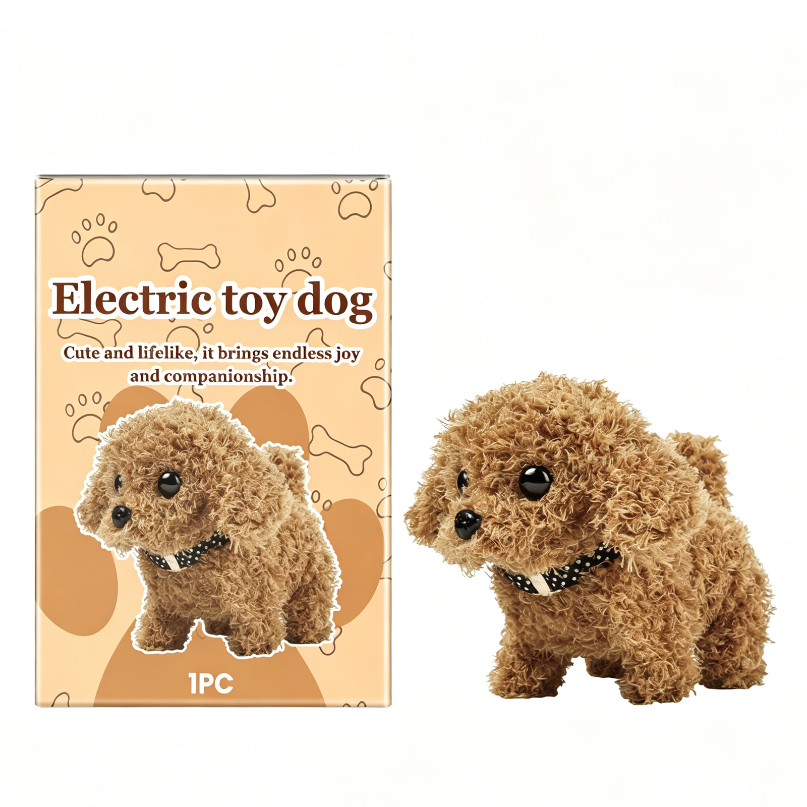 Walking Plush Puppy — Brown